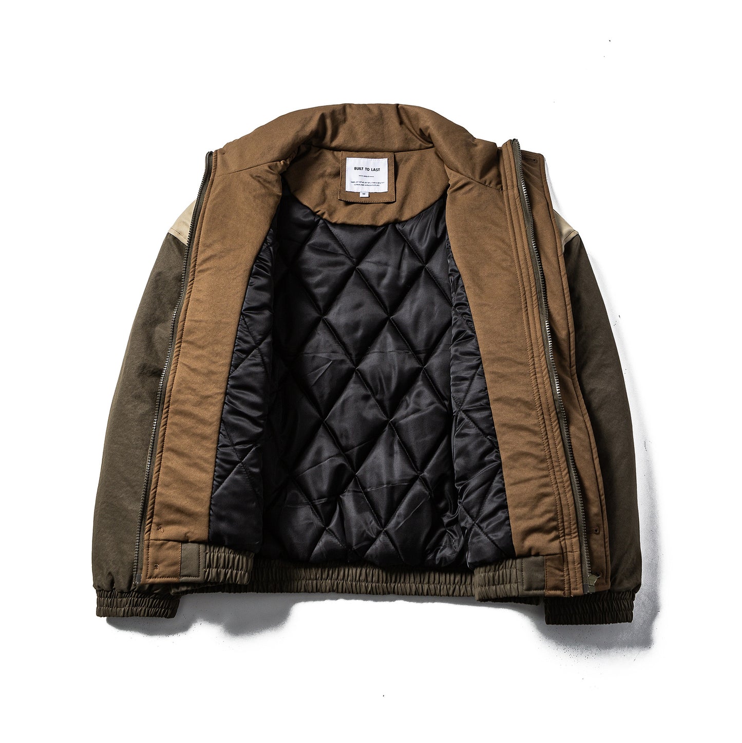 Loose Casual Zipper Color-blocked Large Pocket Warm Cotton Coat