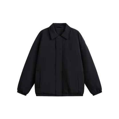 Solid Color Water-Resistant Lightweight Thinsulate Insulated Stand-Up Collar Cotton Jacket