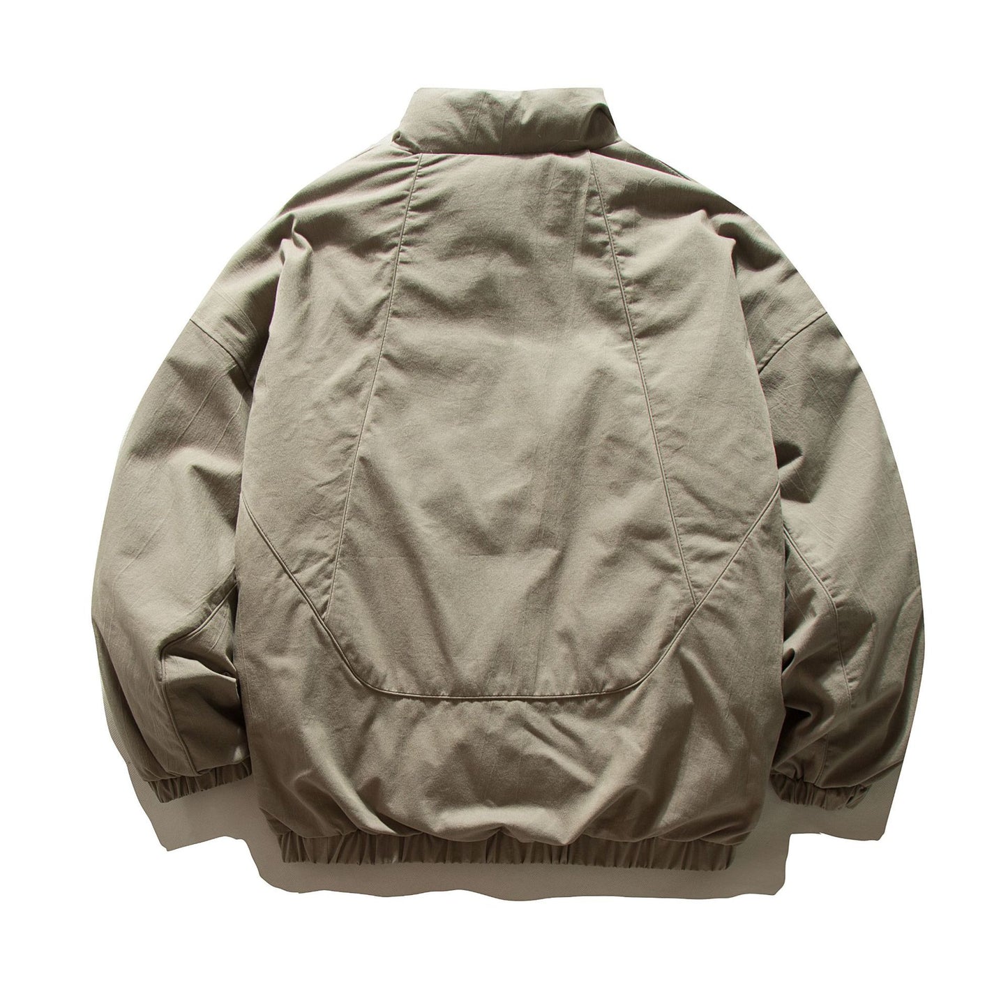 Silhouette White Duck Down  Zipper  Stand Collar  Puffer  Down Jacket