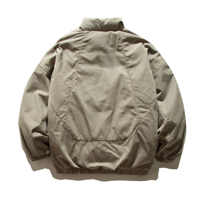 Silhouette White Duck Down  Zipper  Stand Collar  Puffer  Down Jacket