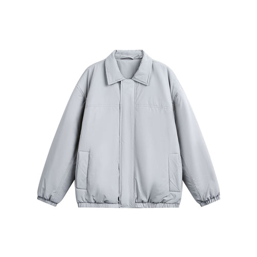 Solid Color Water-Resistant Lightweight Thinsulate Insulated Stand-Up Collar Cotton Jacket