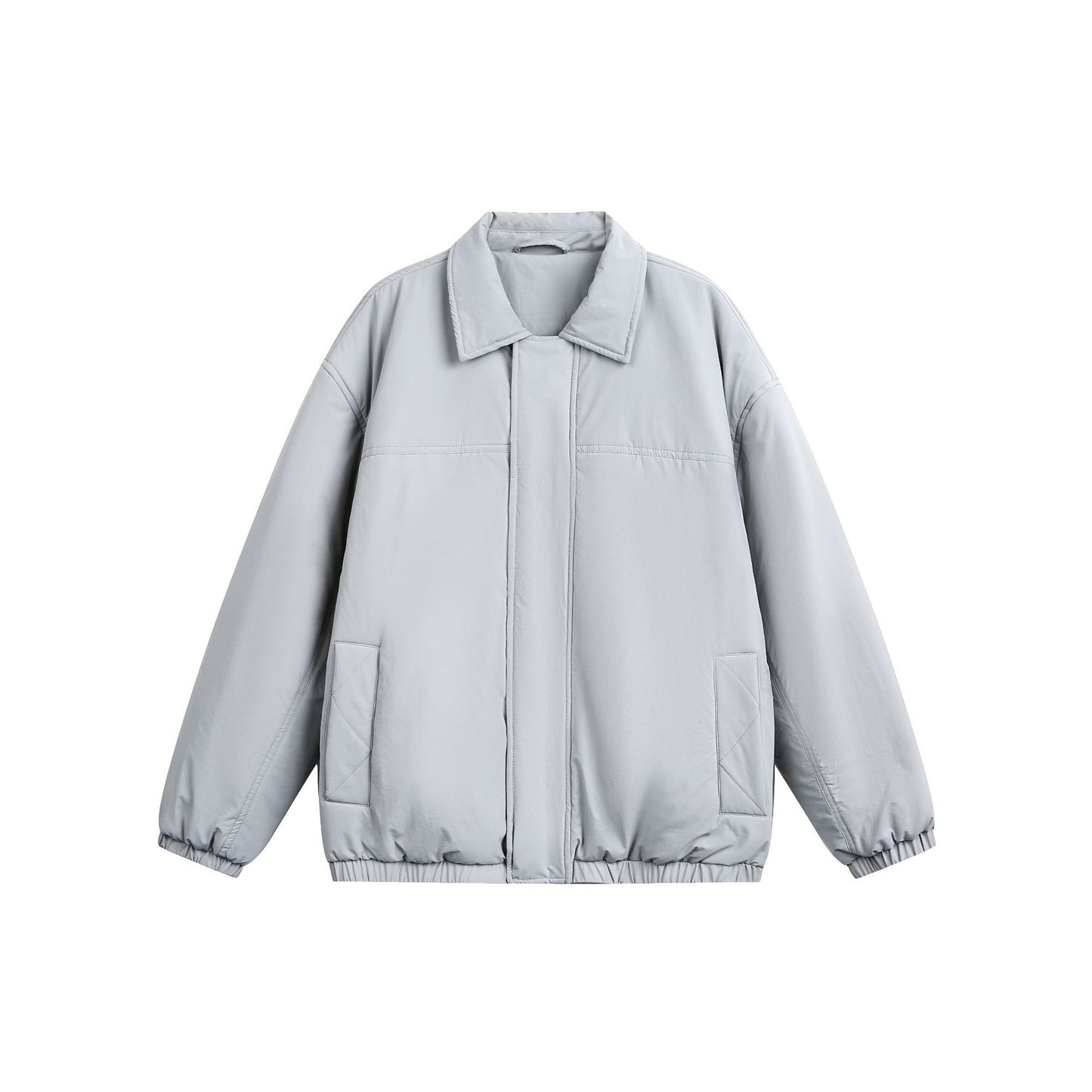 Solid Color Water-Resistant Lightweight Thinsulate Insulated Stand-Up Collar Cotton Jacket